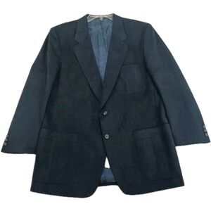 Kingsridge Mens Navy Blue Suede Imperial Roper Western Blazer